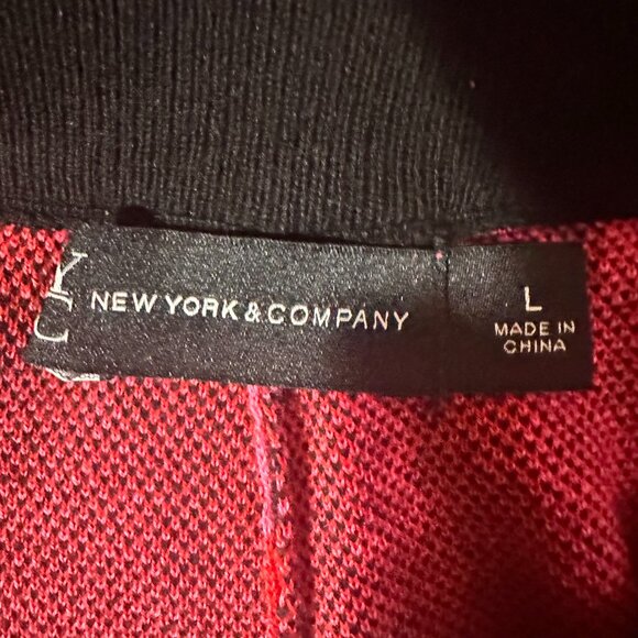 Pink & Black Geometric Wide Leg Knit Pants - Size L - Picture 4 of 9